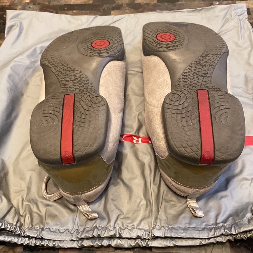 Prada Grey Suede Sneakers - Size 10 (US). - Picture 12 of 13